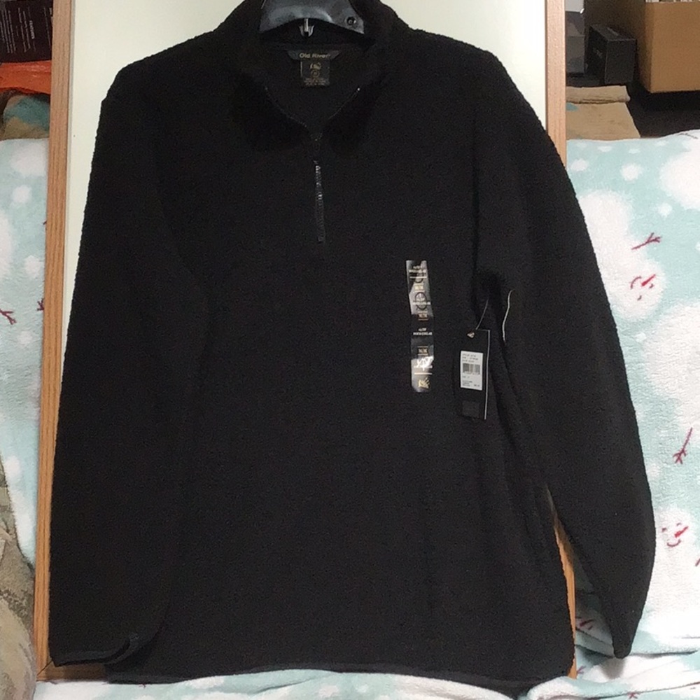 Old River 1/4 Zip Mock Collar Sherpa